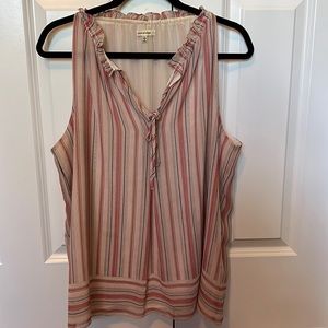 Vertical stripped tank top